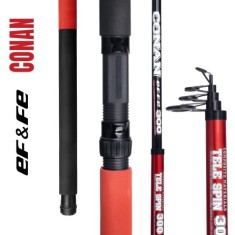 Effe Conan Teleskopik Olta Kamışı - Kırmızı